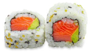 Uramaki de salmón con aguacate