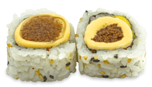 Uramaki de salmón con trufa