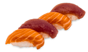 Nigiri dúo salmón y atún