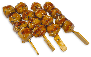 Brochetas Tsukune